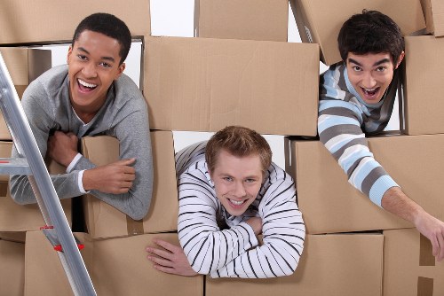 Checklist and packing materials used for an office move