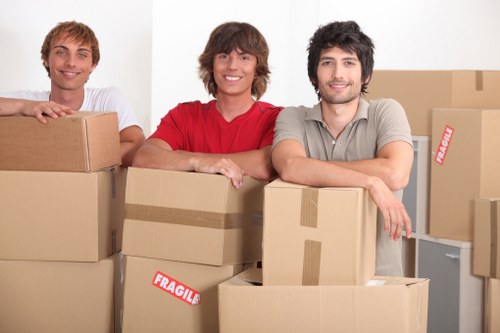 Commercial office relocation transport prepared for a local Crooklog move