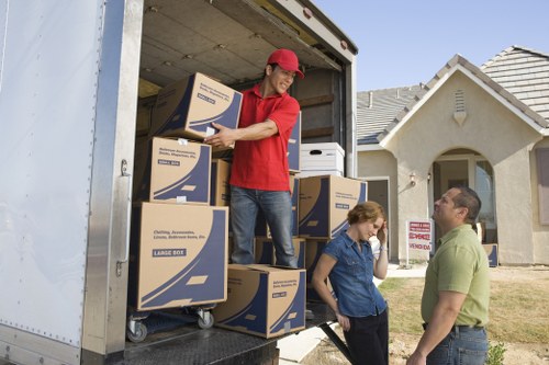 Loading boxes and household items for a Crooklog move