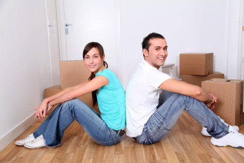 Careful furniture loading during a house removal