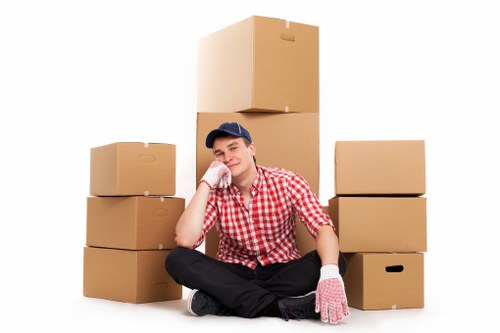 Organised unpacking boxes in a Crooklog property